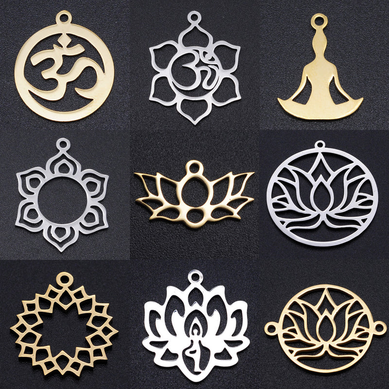 Charms: Om, Flower of Life, Lotus and more.