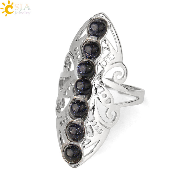 Chakra Stone Finger Rings