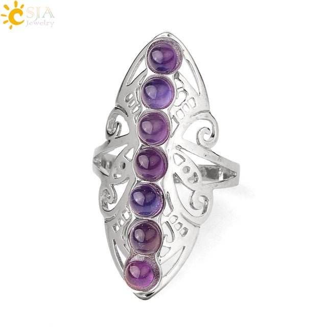 Chakra Stone Finger Rings