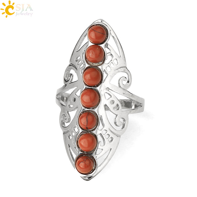 Chakra Stone Finger Rings