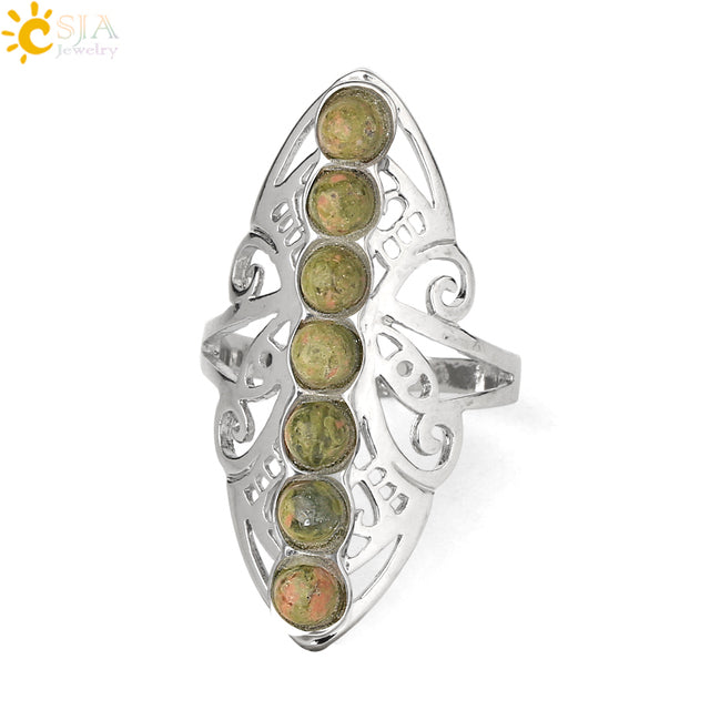 Chakra Stone Finger Rings