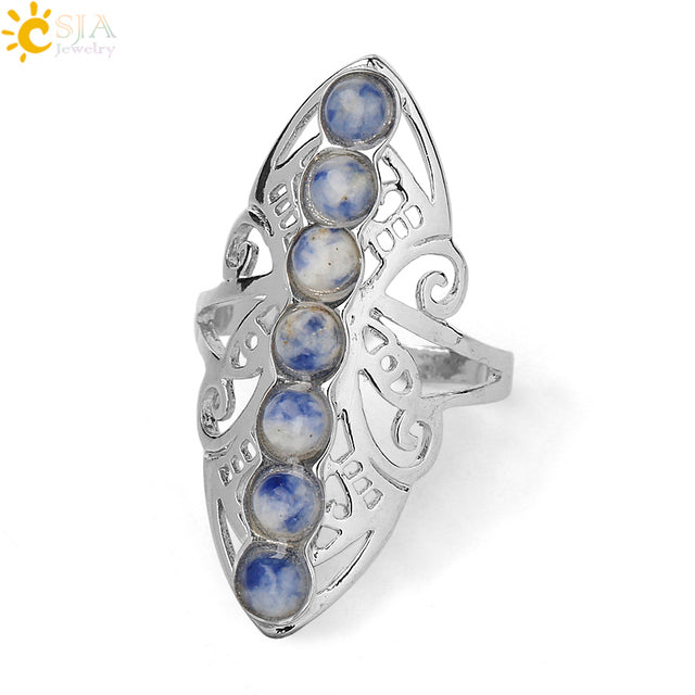 Chakra Stone Finger Rings