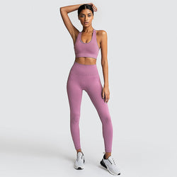 Solid Color Fitness Leggings and Sport Bras