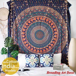 India Handmade 100% Cotton Mandala Tapestry Wall Hanging