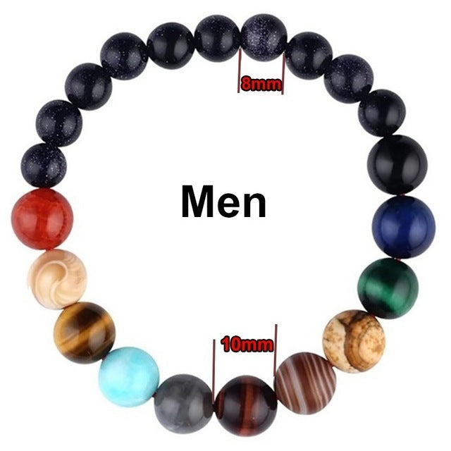 Eight Planet Natural Stone Bracelet