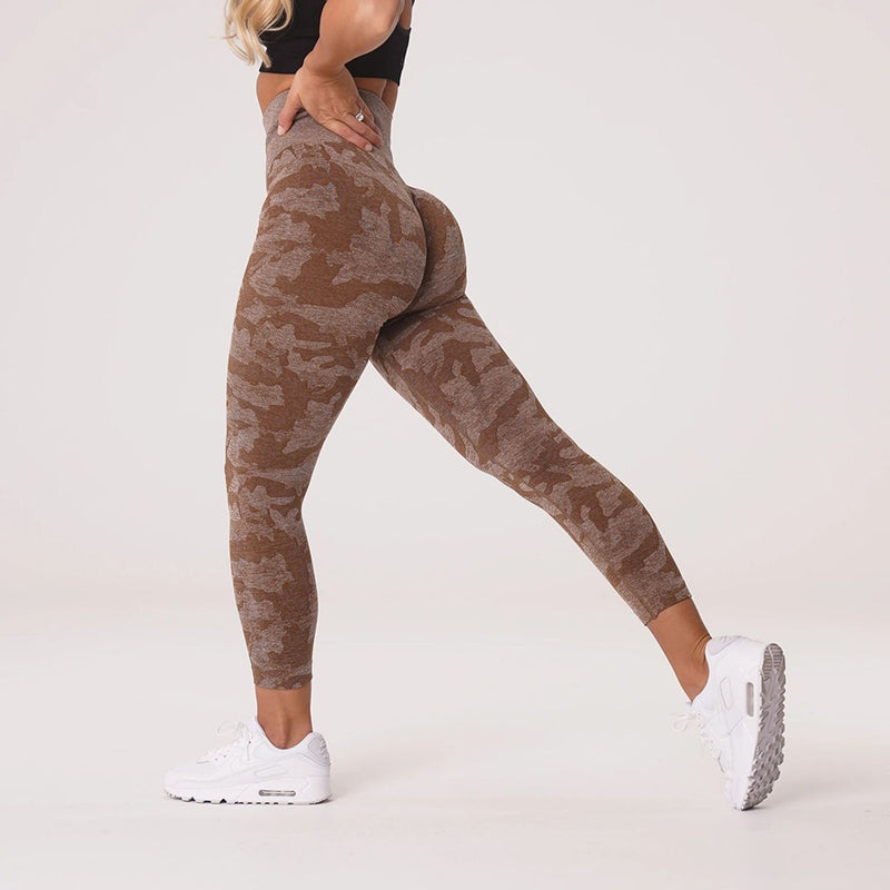 (Hot) Camo Seamless Compression Yoga Leggings (Various colors)