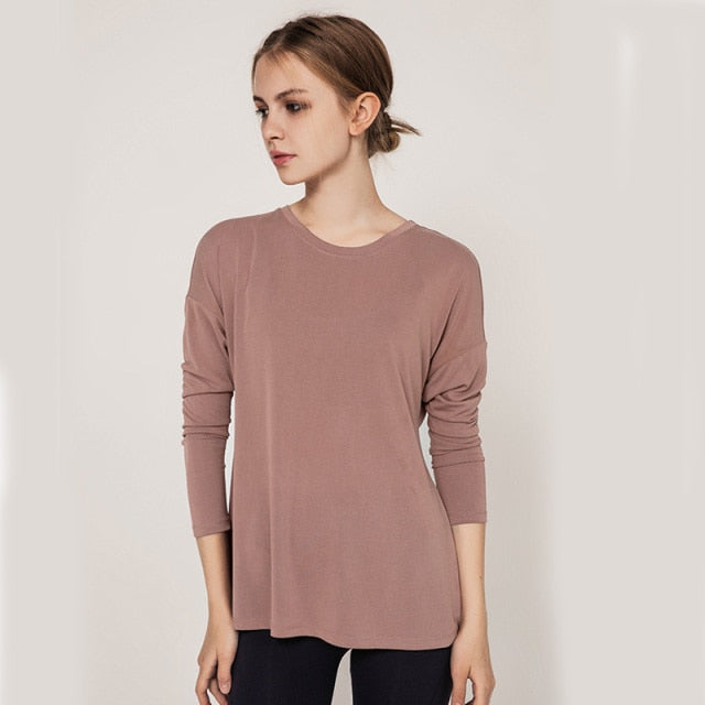 Long Sleeve Open Back Womens Top