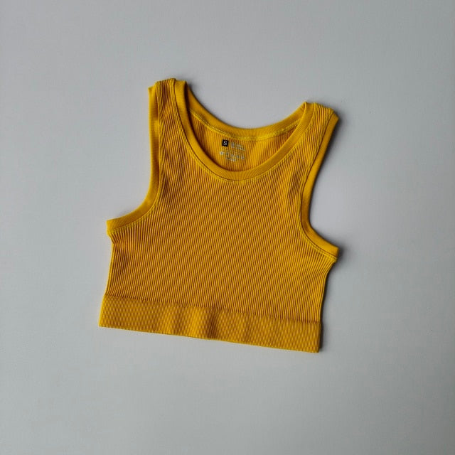 Solid Color Crop Tops